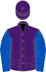 Purple, royal blue sleeves