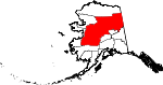 State map highlighting Yukon-Koyukuk Census Area