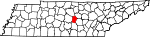 State map highlighting Cannon County