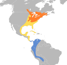 Piranga olivacea map.svg