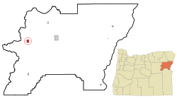 Location in Oregon
