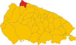 Molfetta within the Province of Bari