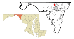 Location of Maugansville, Maryland