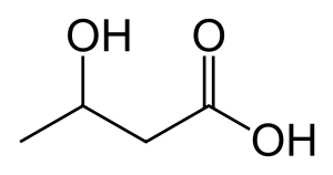 β-hydroxybutyric acid structure