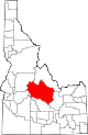 State map highlighting Custer County