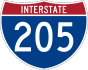 Interstate 205 marker
