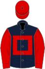 Dark Blue, Red hollow box, sleeves and cap