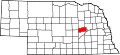 State map highlighting Nance County