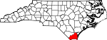 State map highlighting Brunswick County