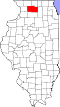 State map highlighting Ogle County