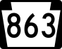 Pennsylvania Route 863 marker