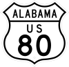 US 80 route marker