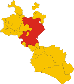 Caltanissetta within its Province