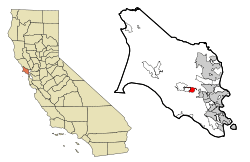 Location in Marin County and the state of California