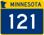 Trunk Highway 121 marker