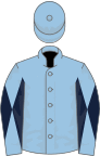 Light blue, dark blue diabolo on sleeves