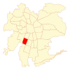 Map of Lo Espejo commune in Greater Santiago