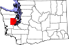 State map highlighting Mason County