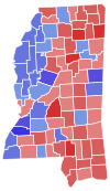 Mississippi Special Special Senate Election Results by County, 2008.svg