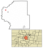Location of Alma in Park County, Colorado.