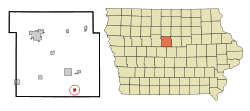 Location of Randall, Iowa