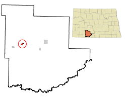 Location of Elgin, North Dakota