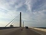 2017-07-13 18 49 10 View north along Interstate 295 (Varina-Enon Bridge) crossing the James River from Chesterfield County, Virginia to Henrico County, Virginia.jpg
