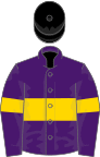 Purple, Gold hoop and armlets, Black cap