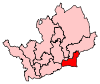 A fairly small constituency in the southeast part of the county.