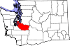 State map highlighting Pierce County