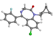 Flutoprazepam ball-and-stick.png