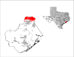 Location in Brazoria County in the state of Texas