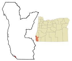 Location of Harbor, Oregon