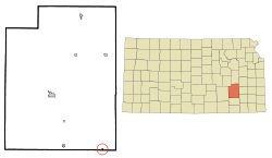 Location within Greenwood County and Kansas