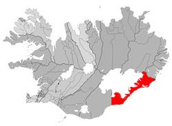 Location of Sveitarfélagið Hornafjörður