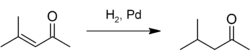 Hydrogenation of mesityl oxide to MIBK.png