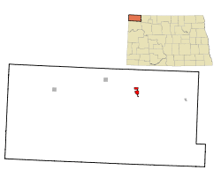 Location of Crosby, North Dakota