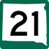 Highway 21 marker