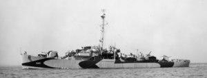 Port side view of USS O'Flaherty 8 June 1944.tif