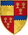 A quartered shield of arms