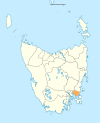 Sorell LGA Tasmania locator map.svg