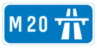 M20 motorway shield}}