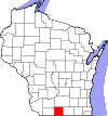State map highlighting Green County