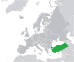 Map showing Turkey in Europe