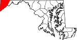 State map highlighting Garrett County