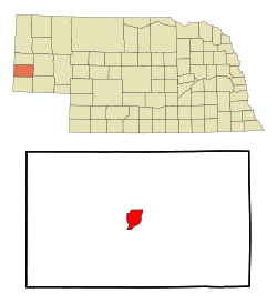 Location within Banner County and Nebraska