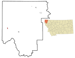 Location of Troy, Montana