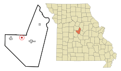 Location of Clarksburg, Missouri