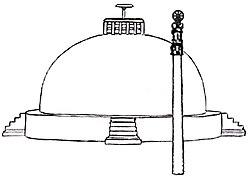 Sanchi Great Stupa Mauryan configuration.jpg