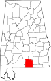 State map highlighting Covington County